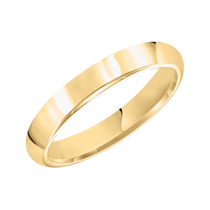 Mayors 18k Yellow Gold 4mm High Dome Court Wedding Band - Ring Size 9.5