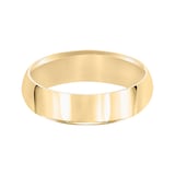 Mayors 18k Yellow Gold 6mm High Dome Court Wedding Band - Ring Size 10