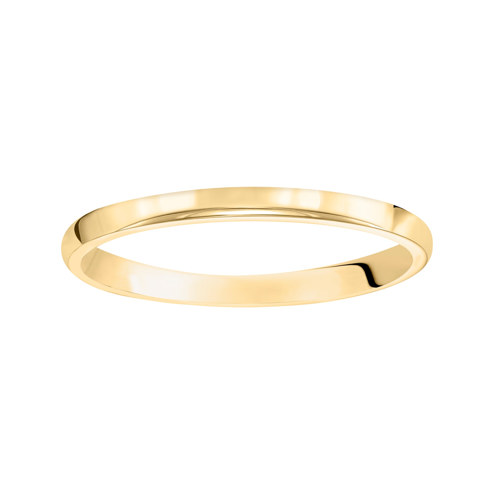 Mayors 18k Yellow Gold 2mm High Dome D Shape Wedding Band - Ring Size 5
