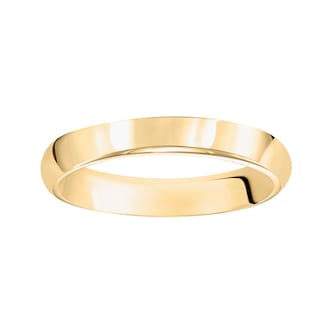 Mayors 18k Yellow Gold 4mm High Dome D Shape Wedding Band