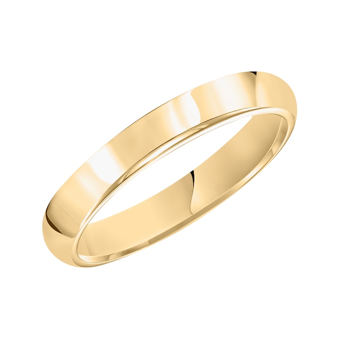 Mayors 18k Yellow Gold 4mm High Dome D Shape Wedding Band - Ring Size 11.5