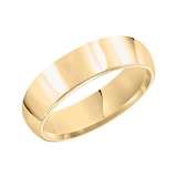 Mayors 18k Yellow Gold 6mm High Dome D Shape Wedding Band - Ring Size 10.5