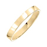 Mayors 18k Yellow Gold 3mm Flat Court Wedding Band - Ring Size 6.5