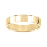 Mayors 18k Yellow Gold 5mm Flat Court Wedding Band - Ring Size 8.5