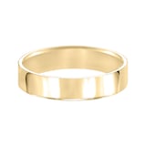 Mayors 18k Yellow Gold 5mm Flat Court Wedding Band - Ring Size 8.5