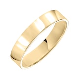Mayors 18k Yellow Gold 5mm Flat Court Wedding Band - Ring Size 8.5