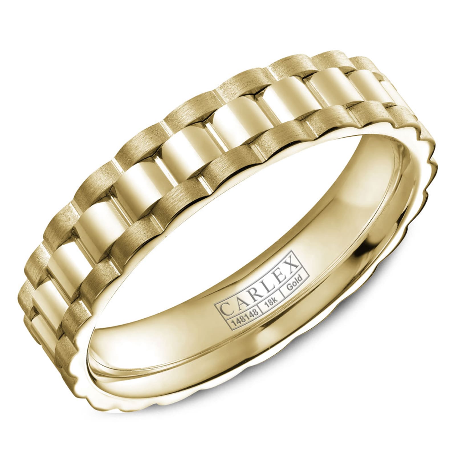 Carlex Carlex 18k Yellow Gold 5mm Gents Band