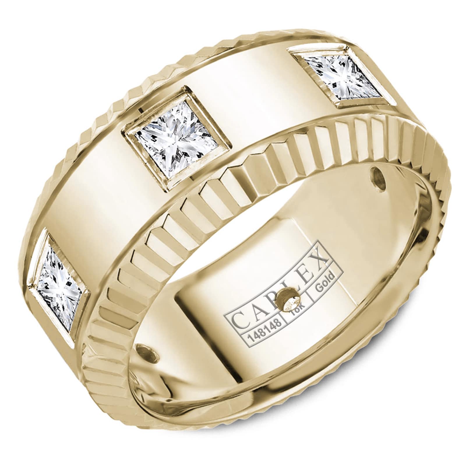 Carlex Carlex 18k Yellow Gold 9mm 0.90cttw Diamond Band