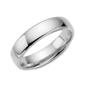 Carlex Carlex 18k White Gold 5mm Wedding Band Size 10