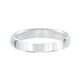 Mayors 18k White Gold 4mm High Dome D Shape Wedding Band - Ring Size 11