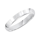Mayors 18k White Gold 4mm High Dome D Shape Wedding Band - Ring Size 11