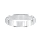 Mayors 18k White Gold 5mm High Dome D Shape Wedding Band - Ring Size 9