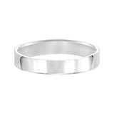 Mayors 18k White Gold 4mm Flat Court Wedding Band - Ring Size 12