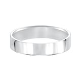 Mayors 18k White Gold 5mm Flat Court Wedding Band - Ring Size 12