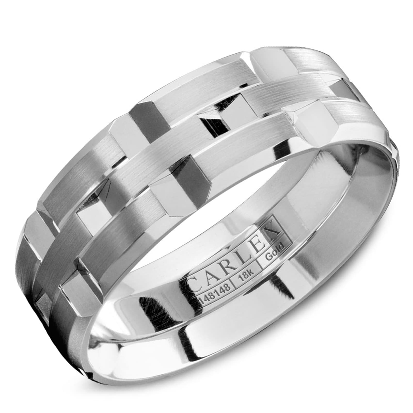 Carlex Carlex 18k White Gold 7.5mm Band Carlex Carlex 18k White Gold 7.5mm Band