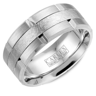 Carlex Carlex 18k White Gold 9mm Band Carlex Carlex 18k White Gold 9mm Band