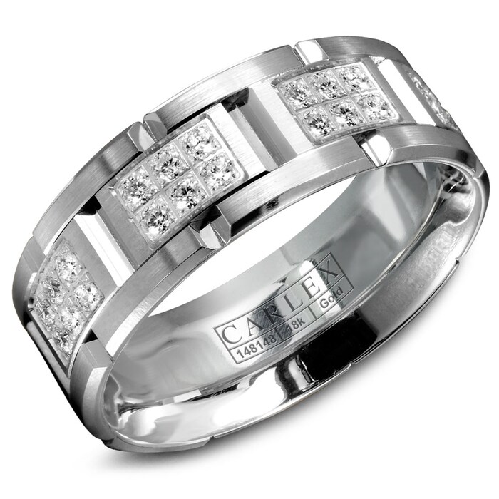 Carlex Carlex 18k White Gold 7.5mm 0.60cttw Diamond Band