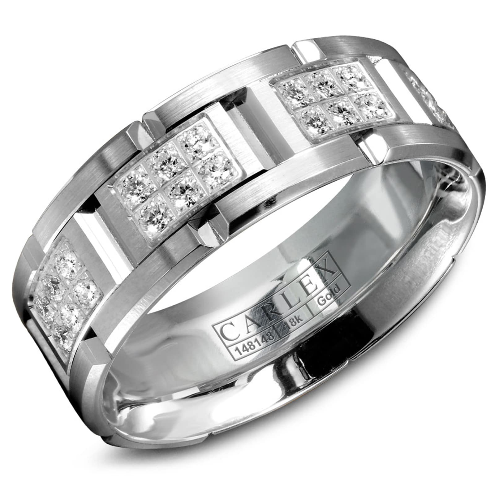 Carlex Carlex 18k White Gold 7.5mm 0.60cttw Diamond Band Carlex Carlex 18k White Gold 7.5mm 0.60cttw Diamond Band