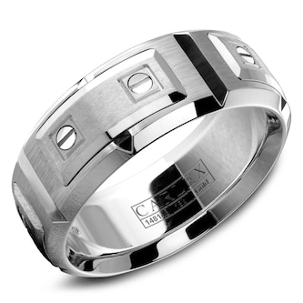 Carlex Carlex 18k White Gold 8mm Band Carlex Carlex 18k White Gold 8mm Band