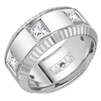 Carlex Carlex 18k White Gold 9mm 0.90cttw Diamond Band