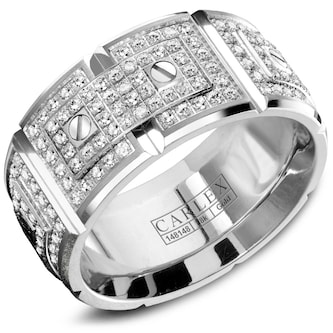 Carlex Carlex 18k White Gold 11mm 1.53cttw Diamond Band Carlex Carlex 18k White Gold 11mm 1.53cttw Diamond Band