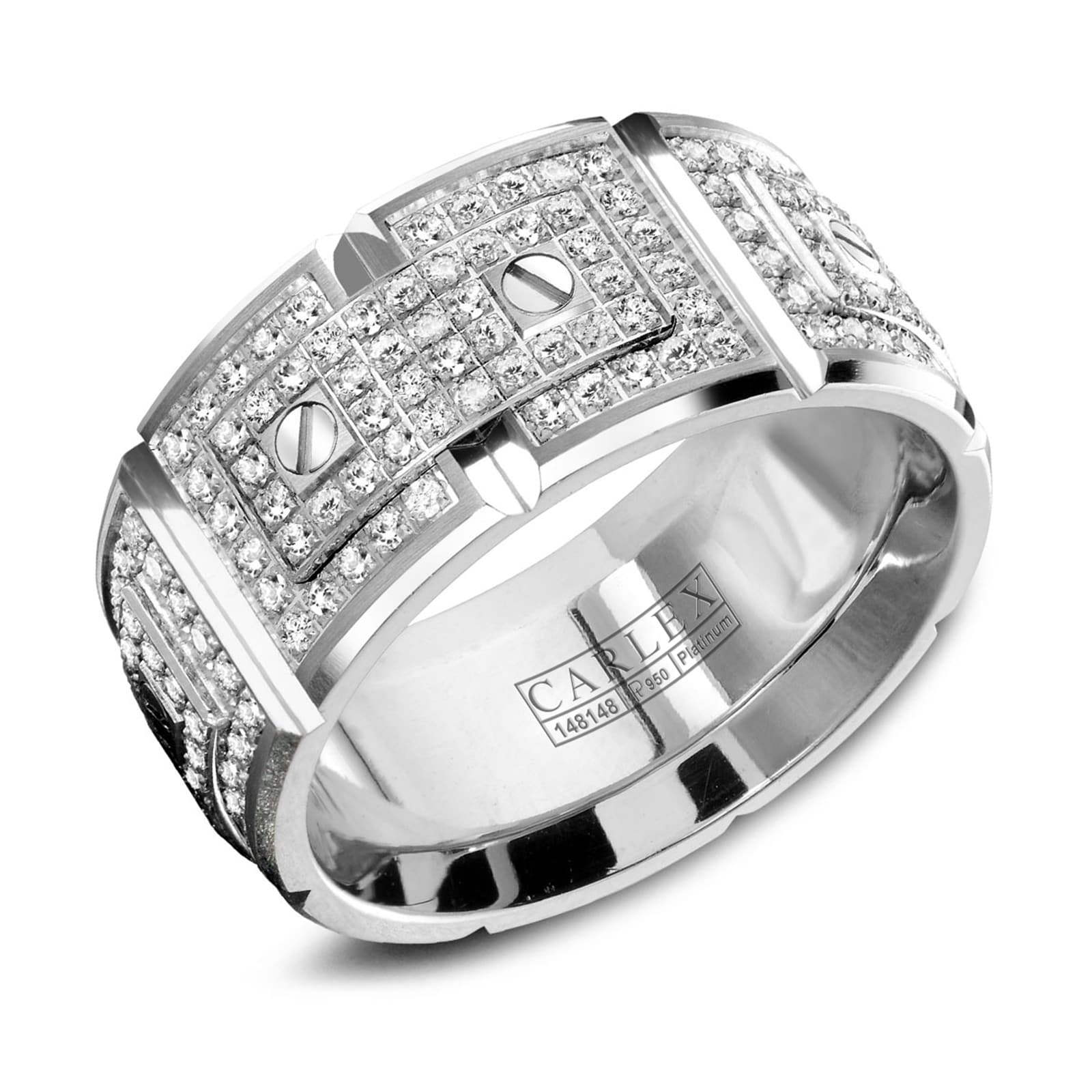 Carlex Carlex Platinum 11mm 1.53cttw Diamond Band Carlex Carlex Platinum 11mm 1.53cttw Diamond Band