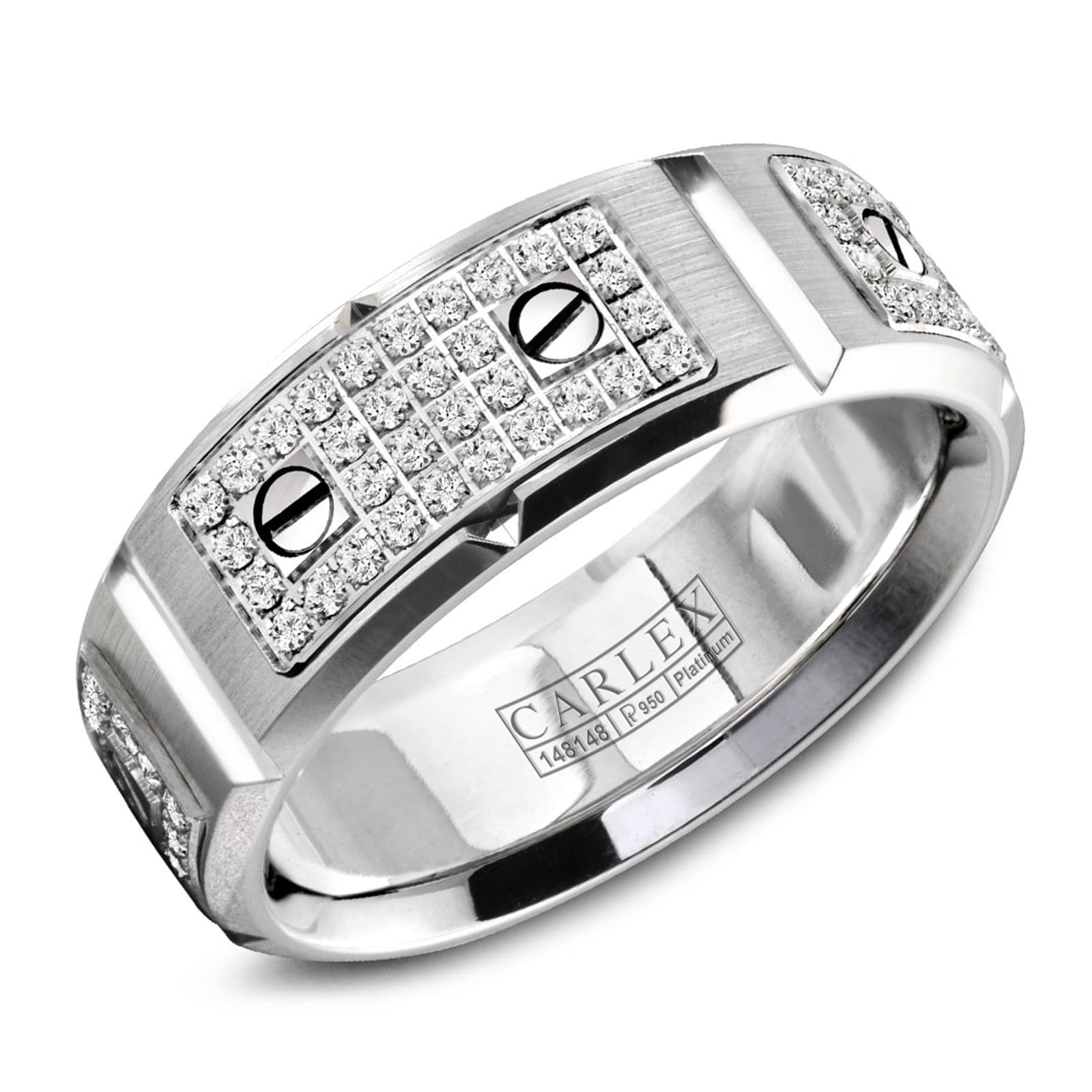 Carlex Carlex Platinum 8mm 0.79cttw Diamond Band Carlex Carlex Platinum 8mm 0.79cttw Diamond Band