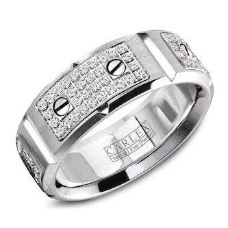 Carlex Carlex Platinum 8mm 0.79cttw Diamond Band