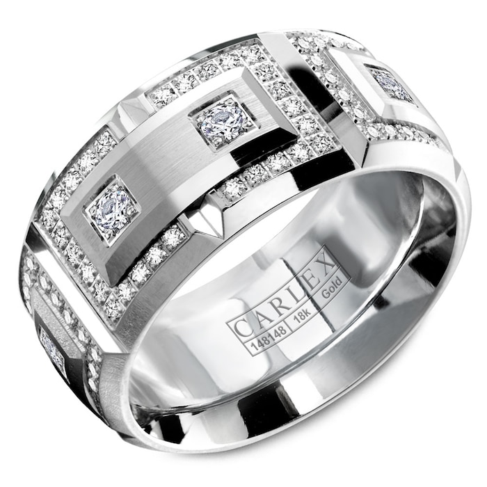 Carlex Carlex 18k White Gold 11mm 1.10cttw Diamond Band