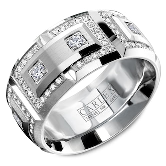 Carlex Carlex 18k White Gold 11mm 1.10cttw Diamond Band Carlex Carlex 18k White Gold 11mm 1.10cttw Diamond Band