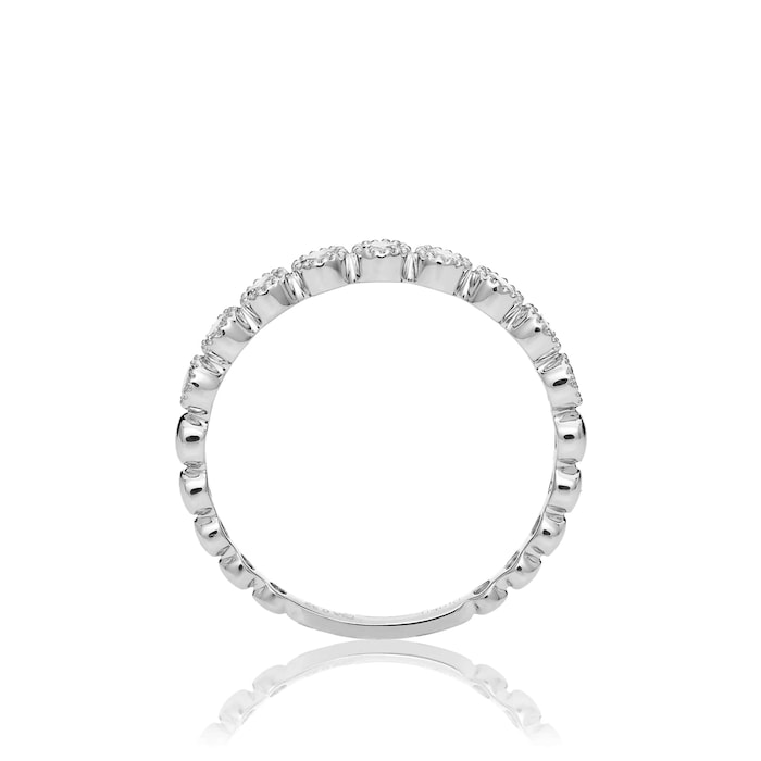 Mayors Platinum 0.25ct Diamond Mixed Band (H/SI1)