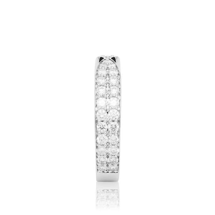 Mayors Platinum 1.00ct Diamond Kiss Band - Ring Size 8