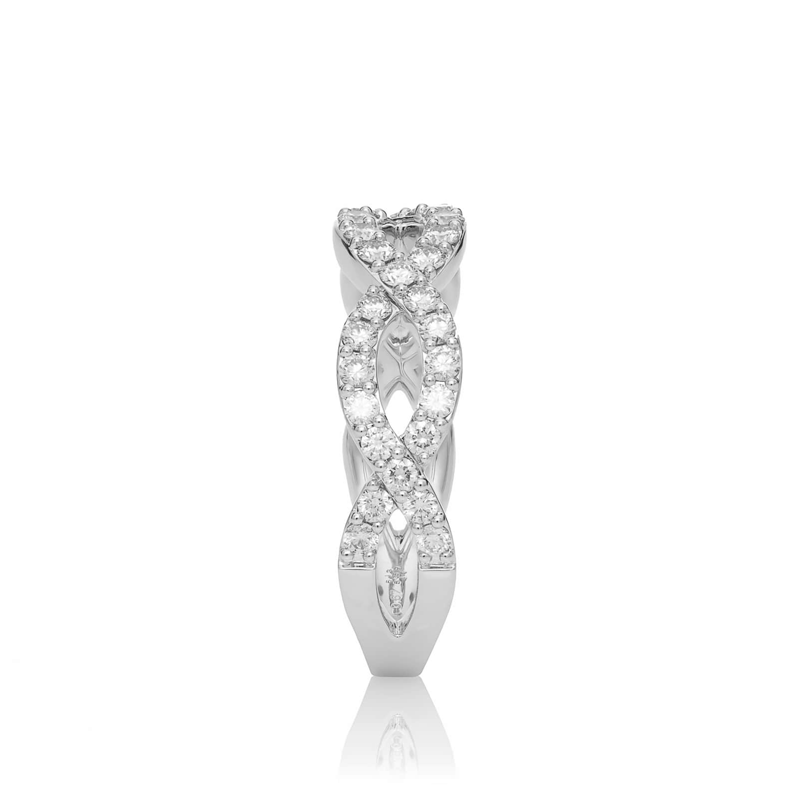 Mayors Platinum 0.68cttw Infinity Diamond Band - Ring Size 8.5