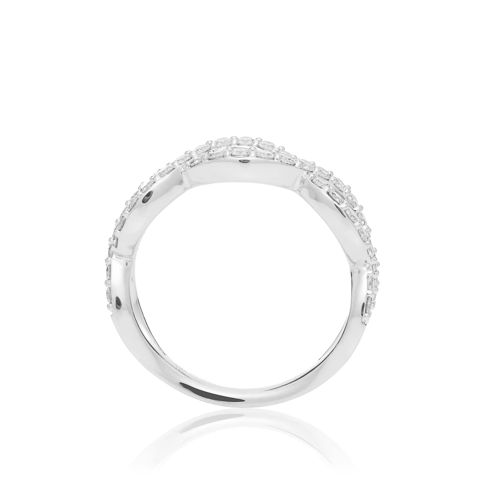 Mayors Platinum 0.68cttw Infinity Diamond Band - Ring Size 8.5