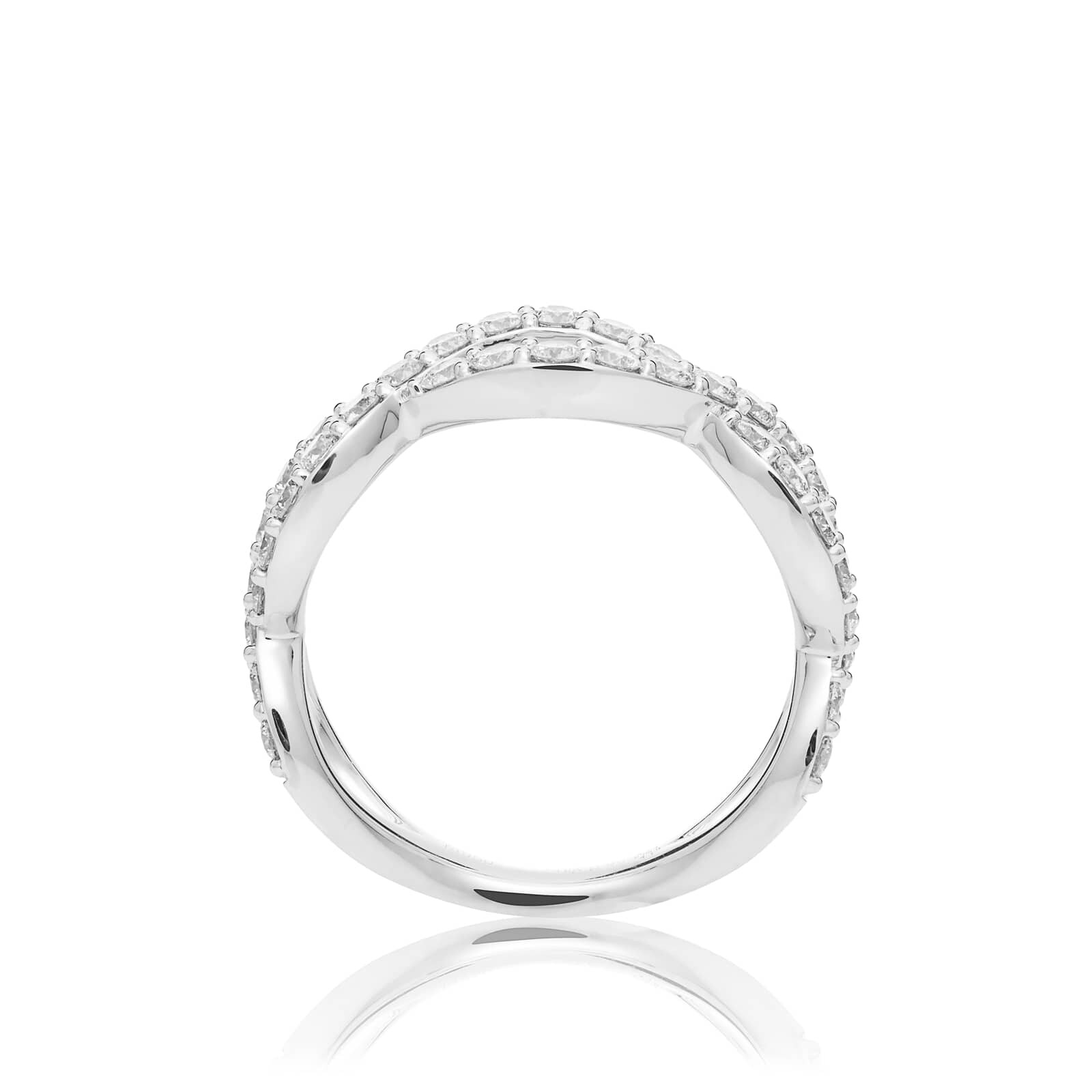Mayors Platinum 0.98cttw Infinity Diamond Band - Ring Size 8.5