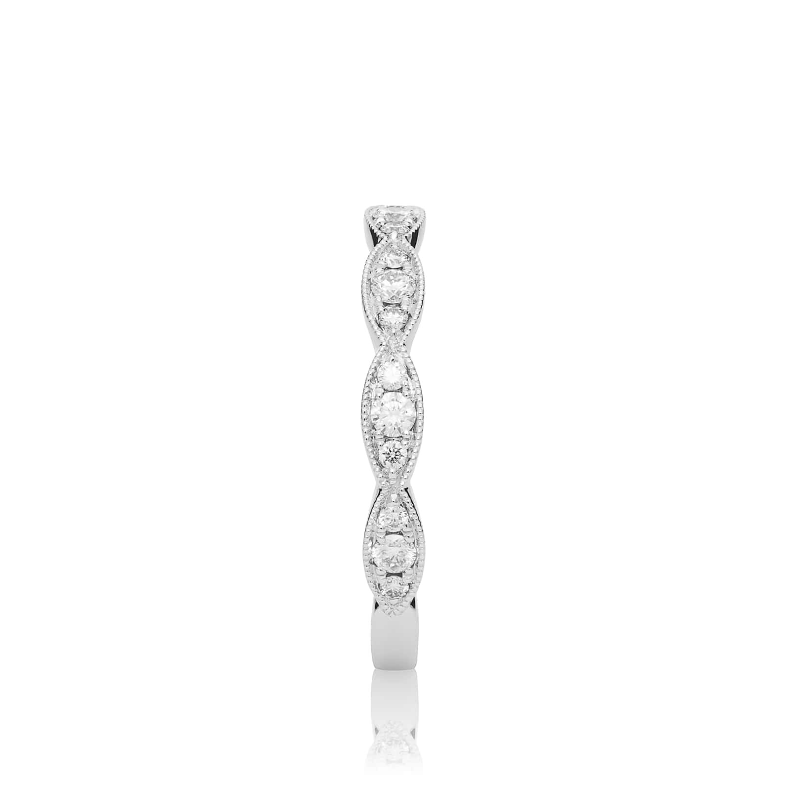 Mayors Platinum 0.33cttw Diamond Mixed Band