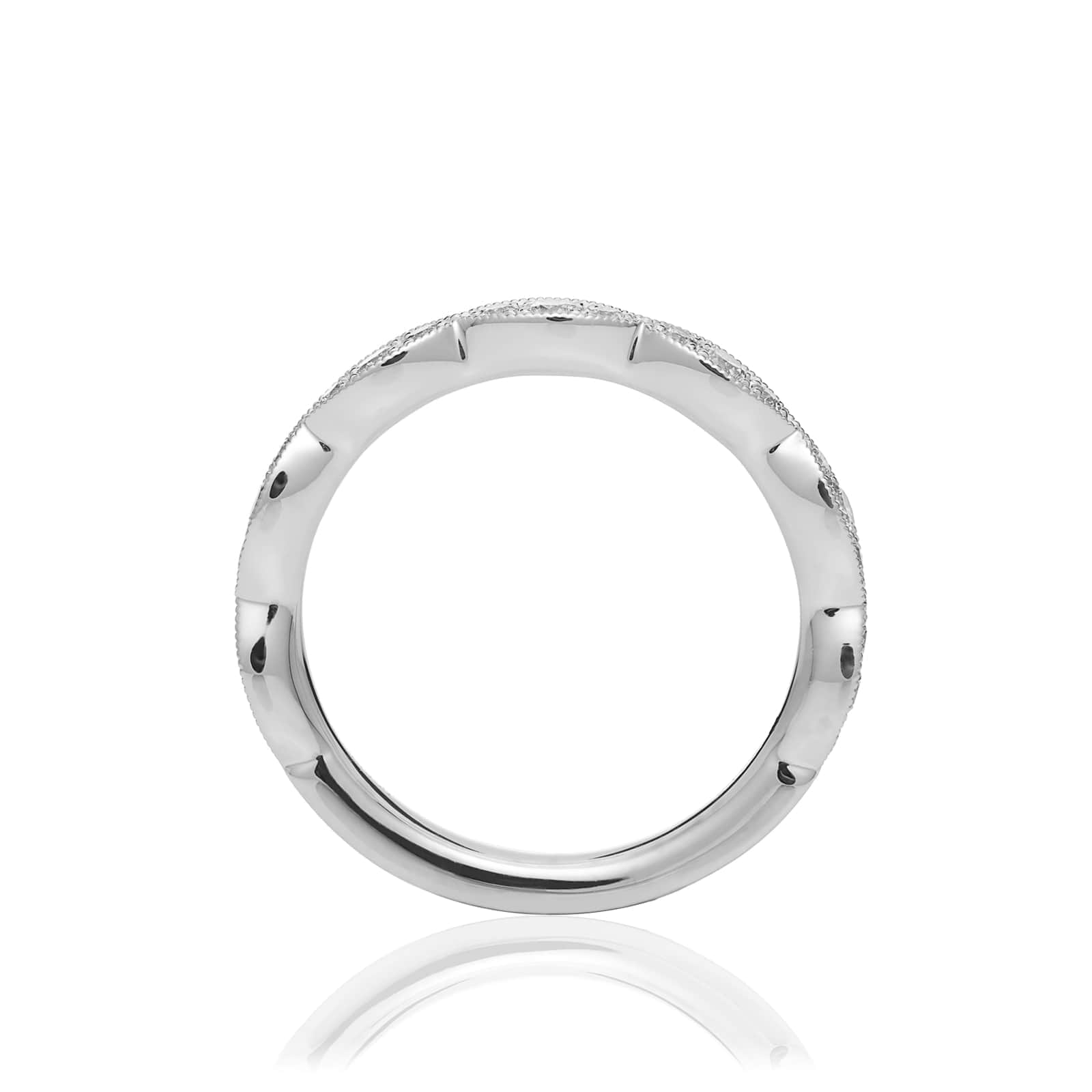 Mayors Platinum 0.33cttw Diamond Mixed Band - Ring Size 6