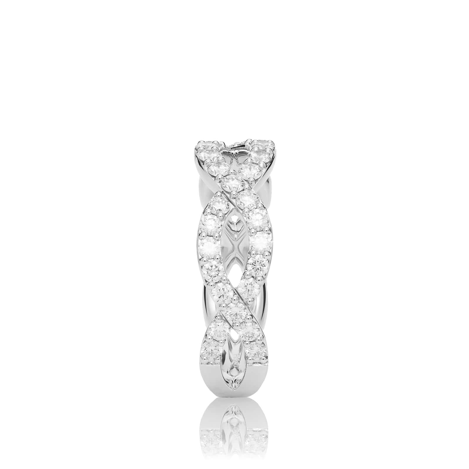 Mayors Platinum 0.97ct Infinity Diamond Band - Ring Size 8