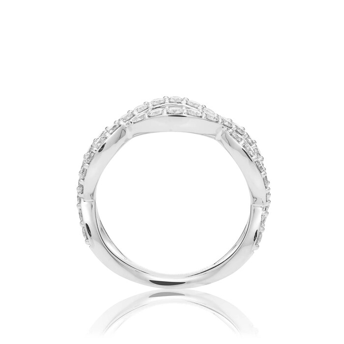 Mayors Platinum 0.97ct Infinity Diamond Band