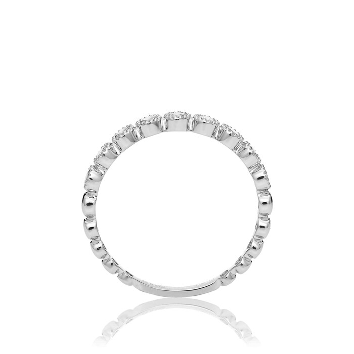 Mayors Platinum 0.28cttw Diamond Mixed Band