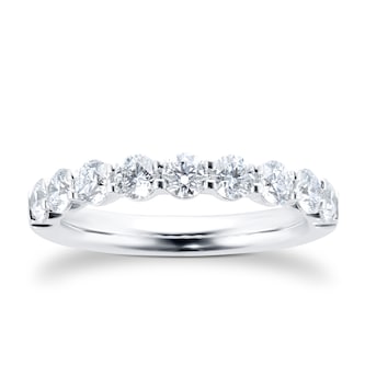 Mayors Platinum 0.96cttw 9 Stone Diamond Band Mayors Platinum 0.96cttw 9 Stone Diamond Band
