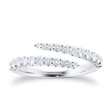 Mayors 18k White Gold 0.54cttw Diamond Fashion Ring - Size 6.5