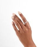 Mayors 18k White Gold 0.54cttw Diamond Fashion Ring - Size 6.5