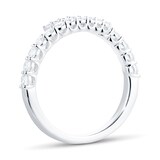 Mayors 18k White Gold 0.54cttw Diamond Fashion Ring - Size 6.5