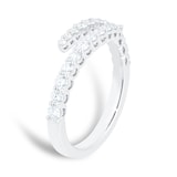 Mayors 18k White Gold 0.54cttw Diamond Fashion Ring - Size 6.5
