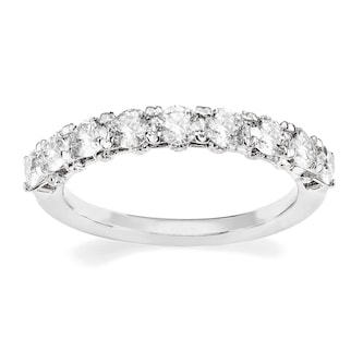 Mayors 18k White Gold 1.00cttw Diamond Eternity Band - Size 6.5