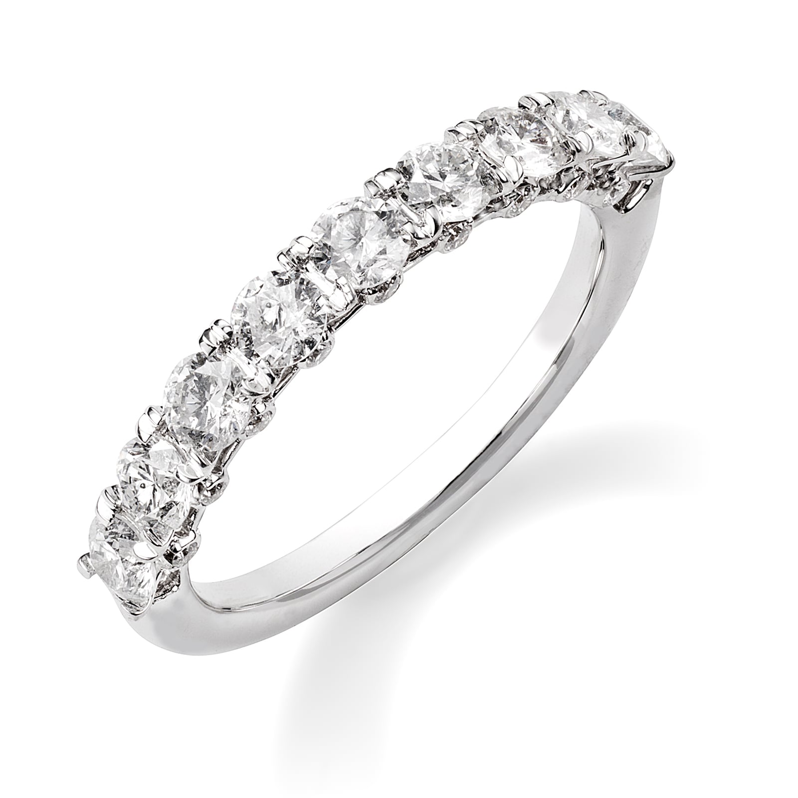 Mayors 18k White Gold 1.00cttw Diamond Eternity Band - Size 6.5 Mayors 18k White Gold 1.00cttw Diamond Eternity Band - Size 6.5