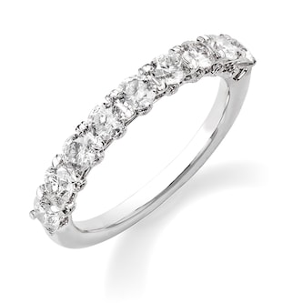 Mayors 18k White Gold 1.00cttw Diamond Eternity Band - Size 6.5