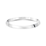 Mayors Platinum 2mm Low Dome D Shape Wedding Band - Ring Size 7.5