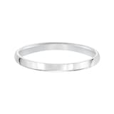 Mayors Platinum 2mm Low Dome D Shape Wedding Band - Ring Size 7.5